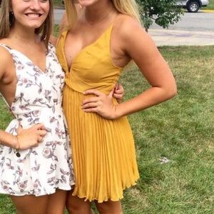 Yellow cocktail dress